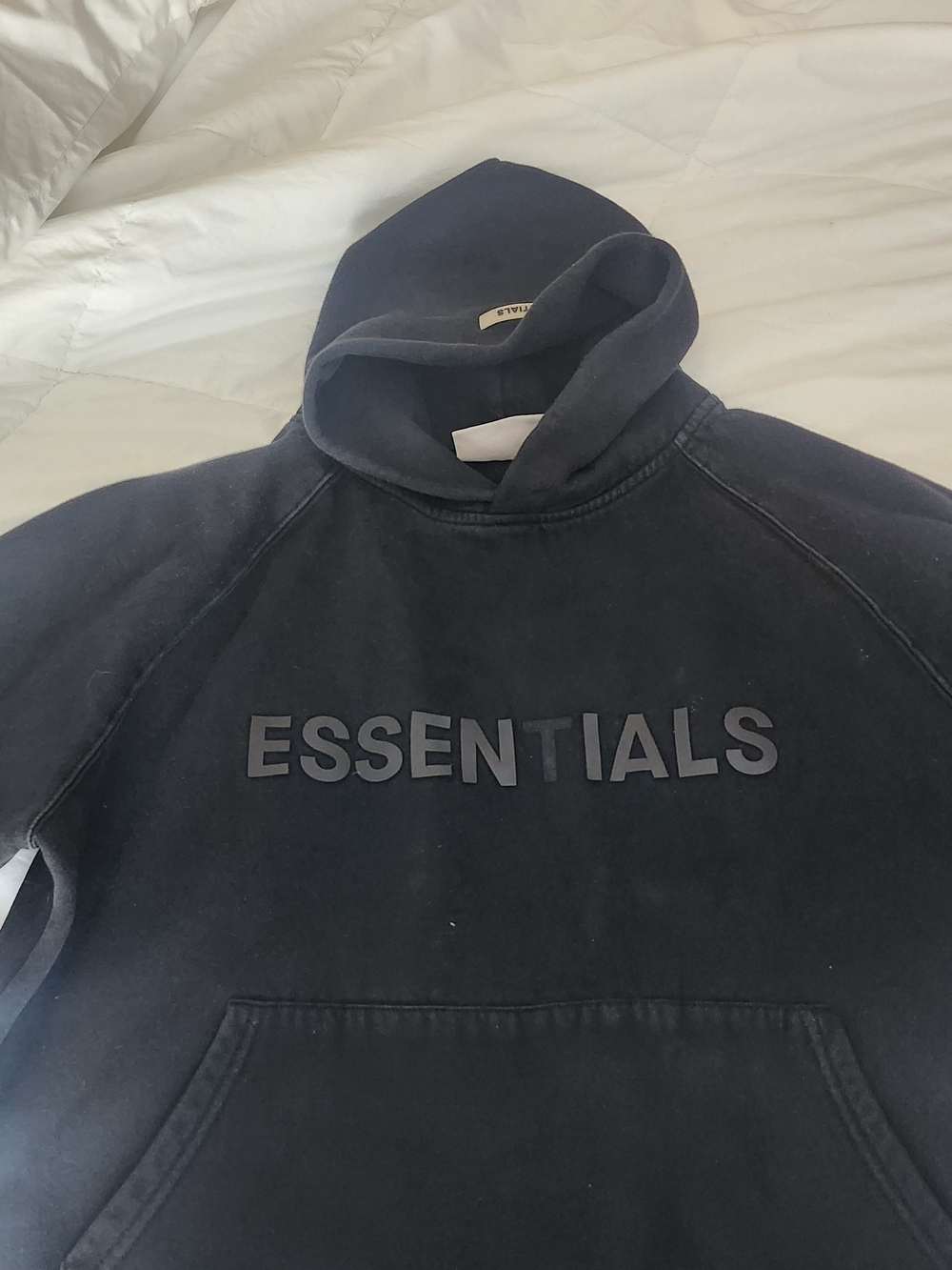Fear of God ESSENTIALS Black Pullover Hoodie